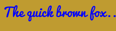 Image with Font Color 0000FF and Background Color BF9B30